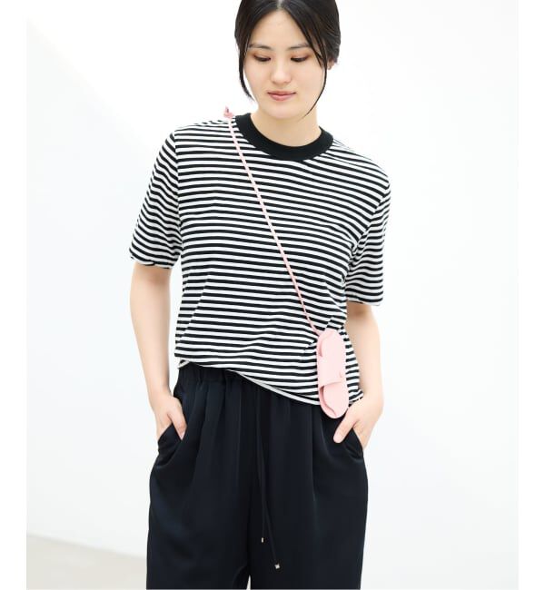 IENA「《WEB限定追加》ATON/エイトン FRESCA SINGLE JERSEY Tシャツ」|Tシャツ・カットソー|