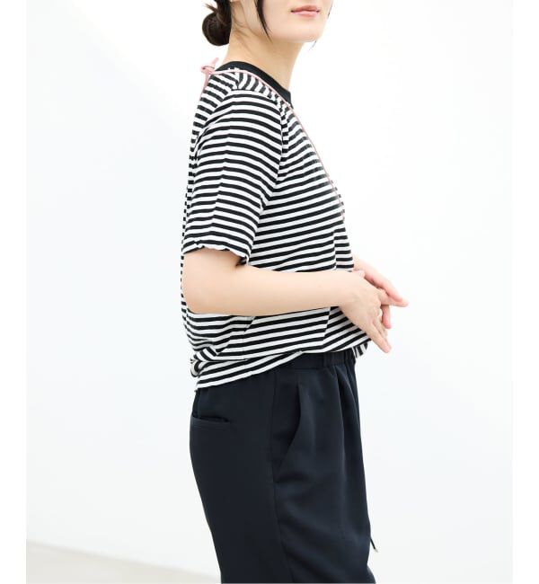 IENA「《WEB限定追加》ATON/エイトン FRESCA SINGLE JERSEY Tシャツ」|Tシャツ・カットソー|