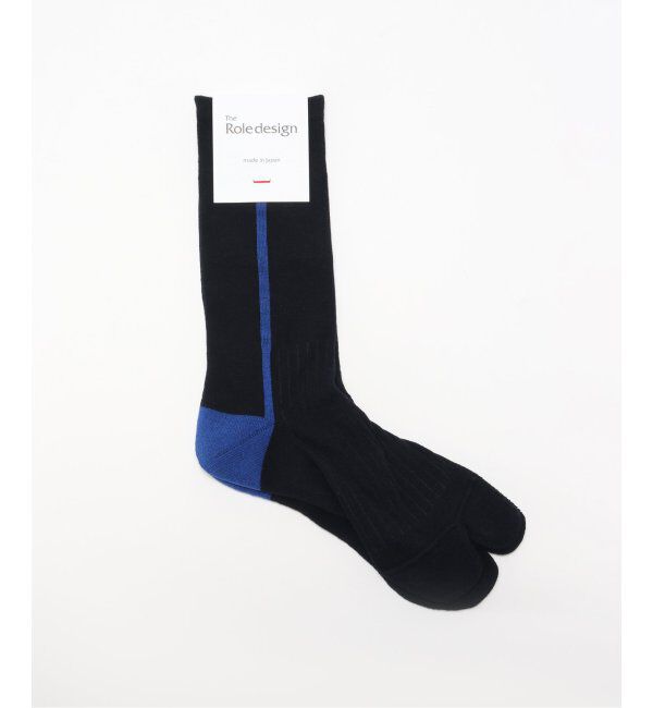 EDIFICE「THE ROLE DESIGN (ザ ロールデザイン) SIDE LINE SOCKS MENS RLD-666-239016」|ソックス|ネイビー