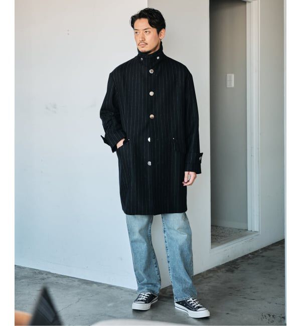 EDIFICE「MACKINTOSH(マッキントッシュ) 別注 HUMBIE/ハンビー SL &rdquo;ストライプ&rdquo;」|ステンカラーコート|