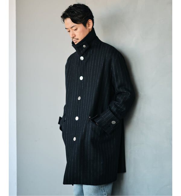 EDIFICE「MACKINTOSH(マッキントッシュ) 別注 HUMBIE/ハンビー SL &rdquo;ストライプ&rdquo;」|ステンカラーコート|