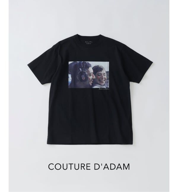EDIFICE「COUTURE D&rsquo;ADAM (クチュール ド アダム) Jane&Serge at Beach Tシャツ」|Tシャツ・カットソー|ブラック