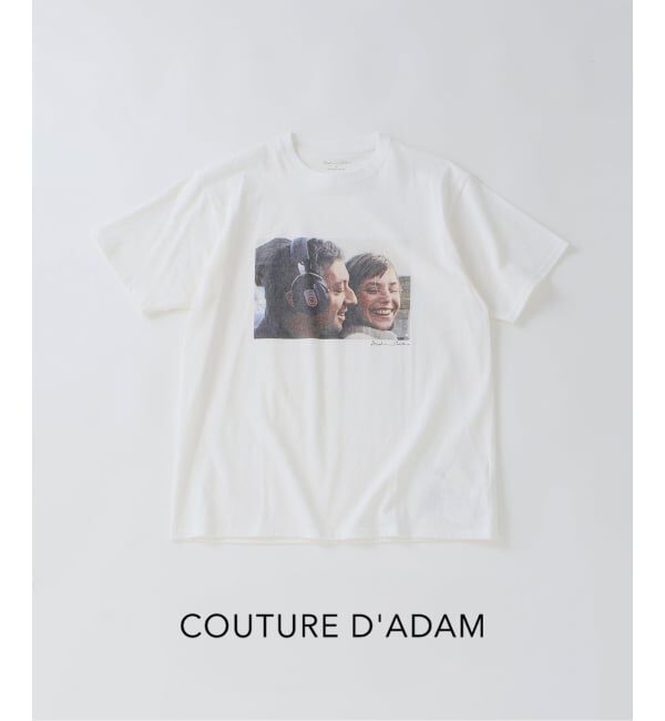 EDIFICE「COUTURE D&rsquo;ADAM (クチュール ド アダム) Jane&Serge at Beach Tシャツ」|Tシャツ・カットソー|ホワイト