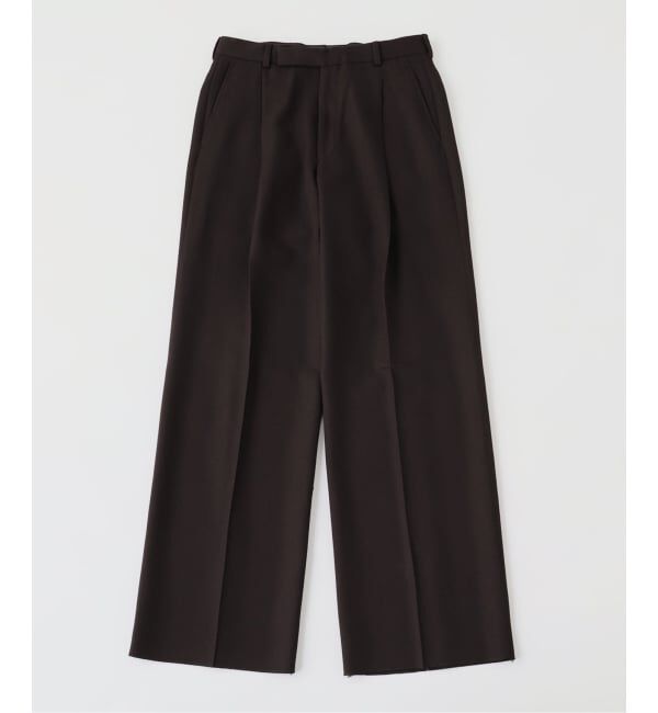 EDIFICE「HUSBANDS（ハズバンズ）WIDE PLEATED TROUSERS IN 4-PLY」|スラックス|ブラウン