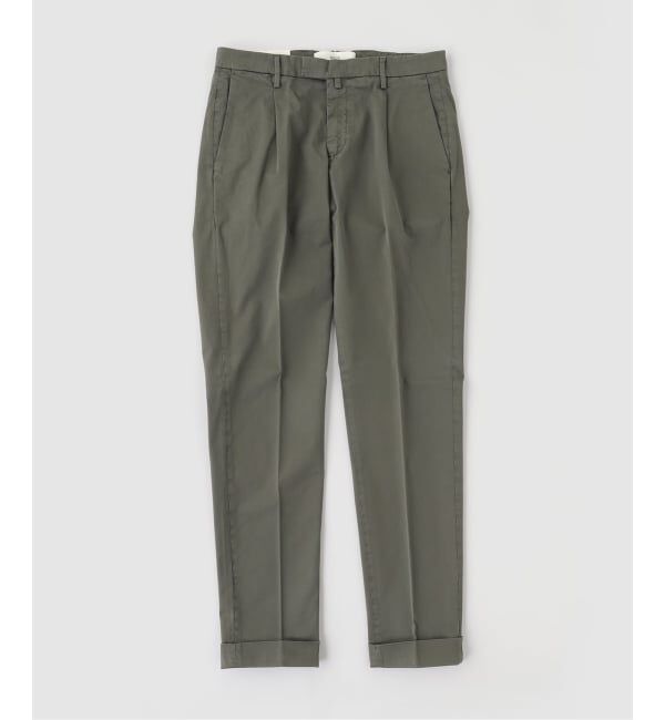 EDIFICE「BRIGLIA(ブリリア) GarmentDye Cotton 1P Trousers」|スラックス|カーキ