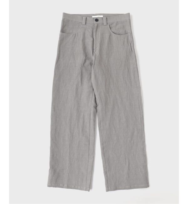 EDIFICE「SEYA.(セヤ) GROUND PANTS/KERSEY CHAMBRAY LINEN」|スラックス|グレーA