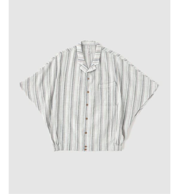 EDIFICE「m&rsquo;s braque (エムズ ブラック) NOTCHED COLLAR KAIT SHIRT」|シャツ・ブラウス|グレーA