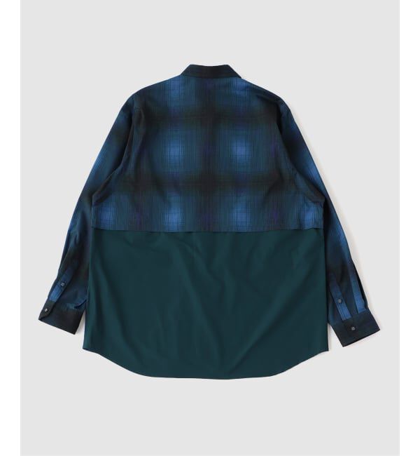 EDIFICE「White Mountaineering OMBRE CHECK MID GUSSET SLEEVE SHIRT」|シャツ・ブラウス|