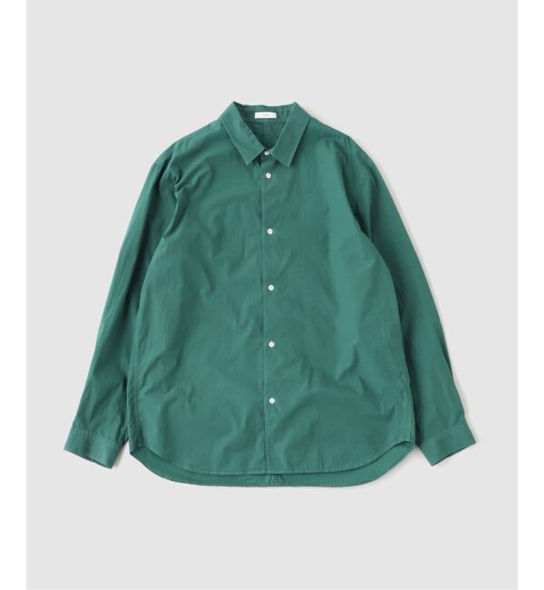 EDIFICE「ATON（エイトン） SHRINK COTTON LAWN OVERSIZED SHIRT」|シャツ・ブラウス|グリーン