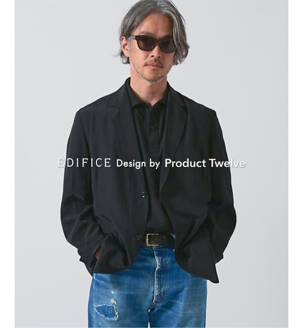 EDIFICE「EDIFICE by Product Twelve リファインドジャケット」|テーラードジャケット|ブラック