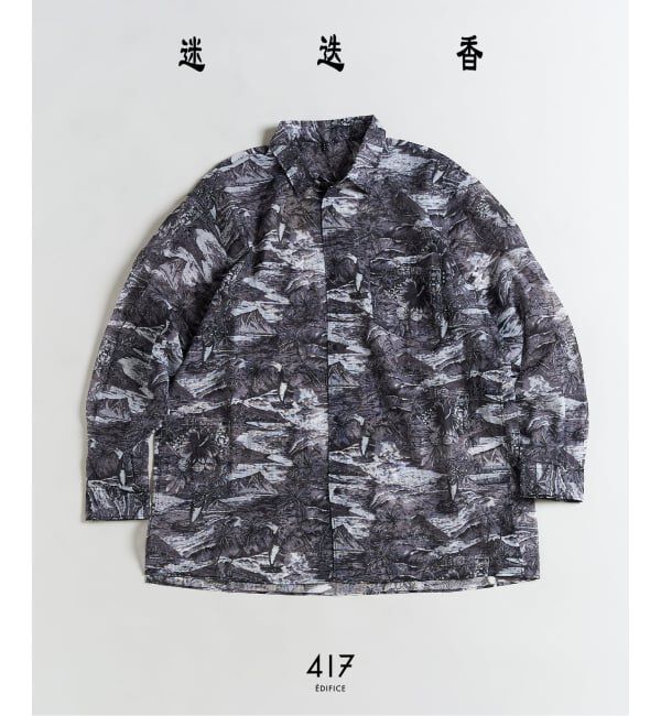 417 EDIFICE「迷迭香 / マンネンロウ 417別注 MESH OVER SHIRT」|シャツ・ブラウス|ブラック