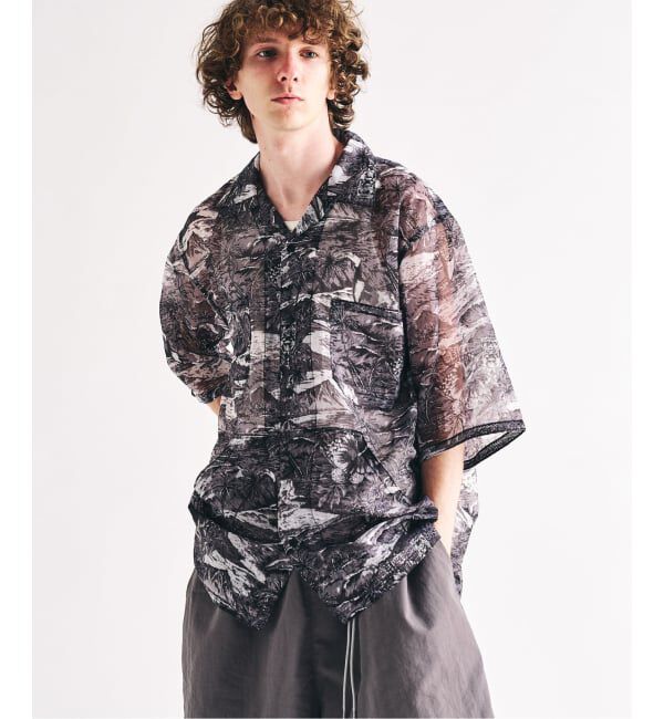 417 EDIFICE「迷迭香 / マンネンロウ 417別注 MESH H/S SHIRT ALOHA」|シャツ・ブラウス|