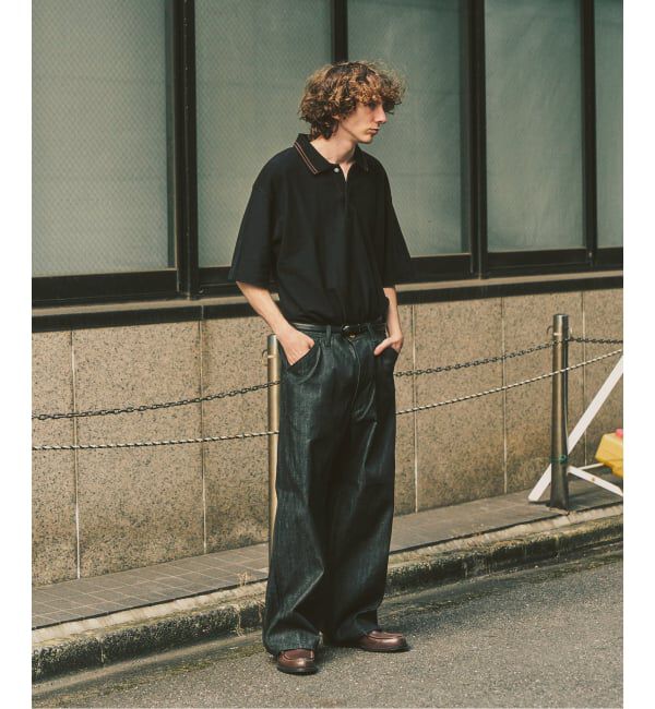 417 EDIFICE「ワッフル スキッパーポロシャツ」|ポロシャツ|