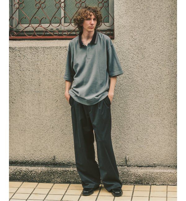 417 EDIFICE「ワッフル スキッパーポロシャツ」|ポロシャツ|