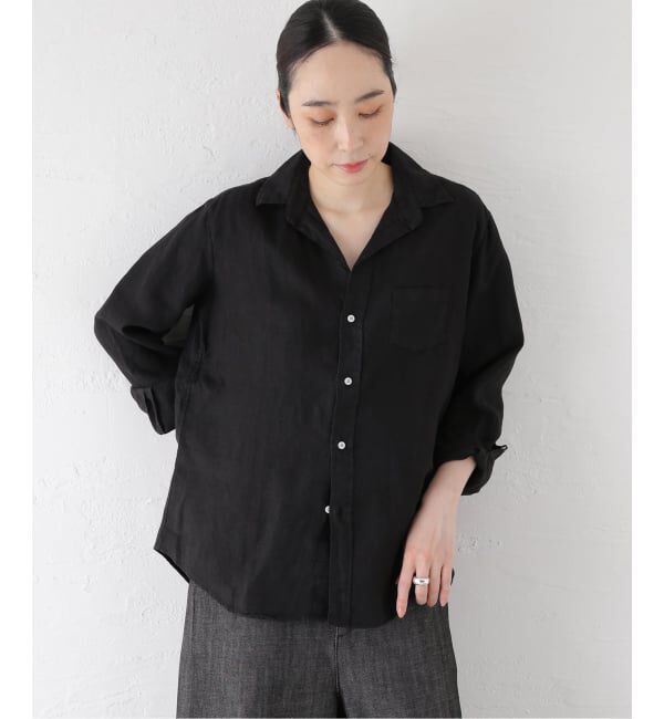 journal standard L'essage「Frank&Eileen/フランク＆アイリーン WASHED LINEN シャツ」|シャツ・ブラウス|ブラック