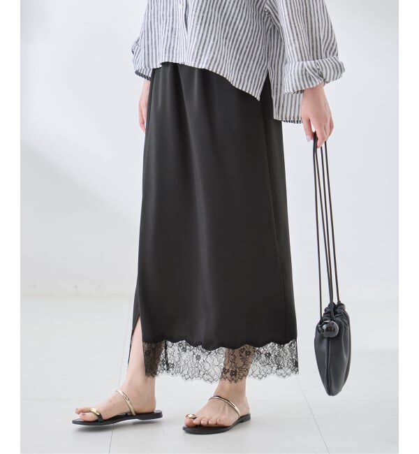 journal standard L'essage「サテンレーススカート」|スカート|