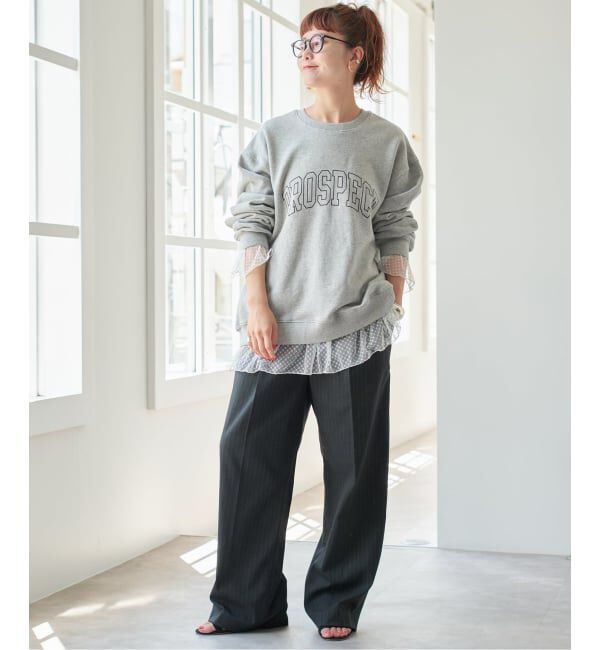 Spick and Span「《追加4》チュールドットチュニックプルオーバー」|Tシャツ・カットソー|