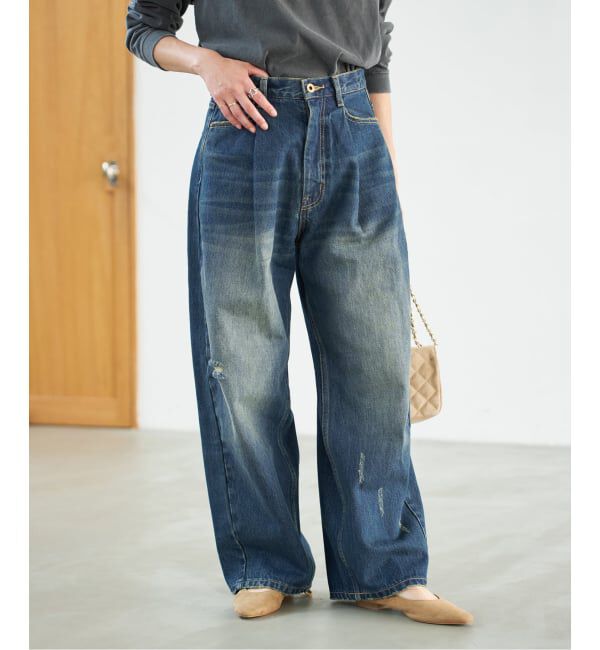 Spick and Span「《WEB限定サイズ有り / 追加》5 1/2 TUCKBARREL DENIM」|デニム|