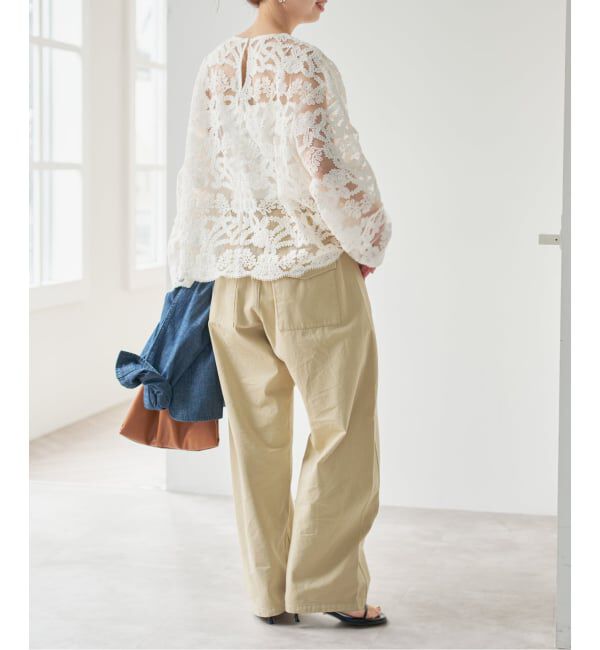 Spick and Span「コットンバレルレッグパンツ」|その他|