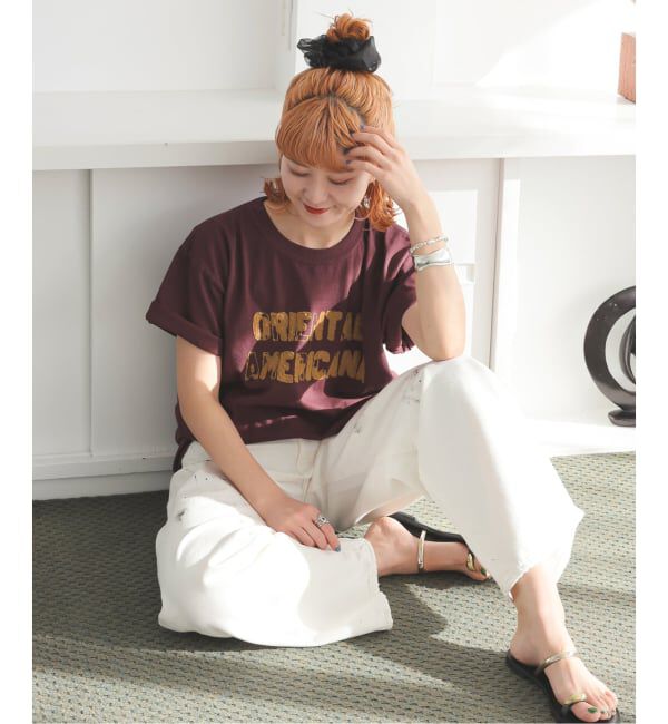 Spick and Span「AUTHEN / オーセン SS OA CLUSH EMBROIDERY T-SHIRT」|Tシャツ・カットソー|