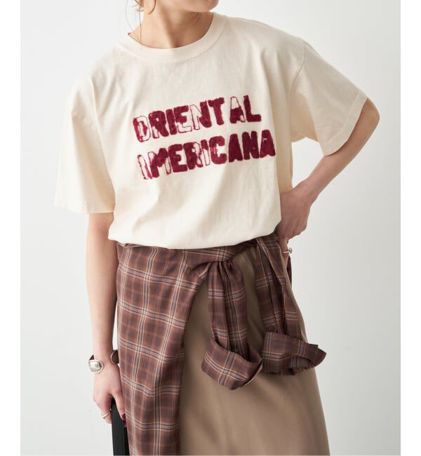 Spick and Span「AUTHEN / オーセン SS OA CLUSH EMBROIDERY T-SHIRT」|Tシャツ・カットソー|ナチュラル