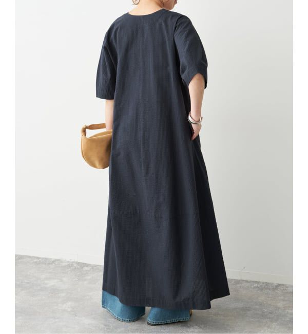 Spick and Span「パフスリーブサッカードレス」|ワンピース|