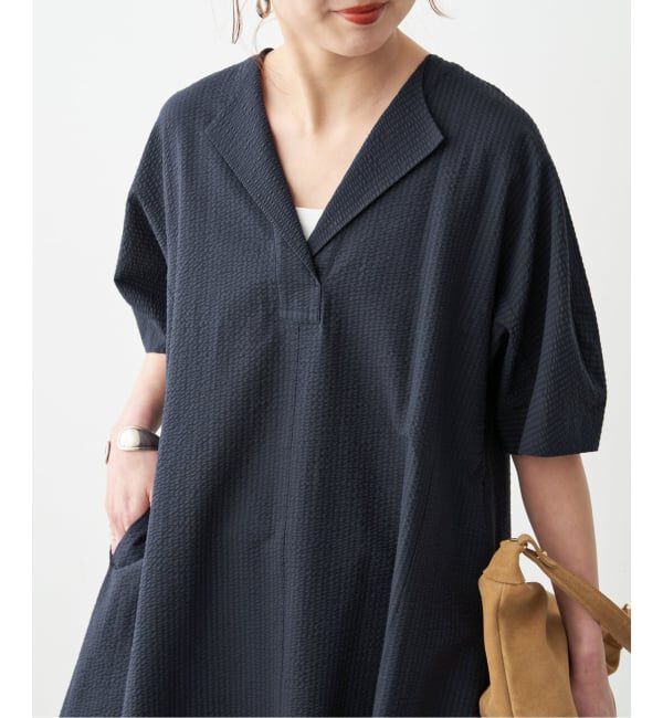 Spick and Span「パフスリーブサッカードレス」|ワンピース|