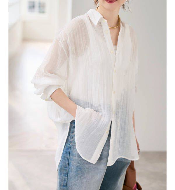 Spick and Span「クレープルーズシャツ」|シャツ・ブラウス|