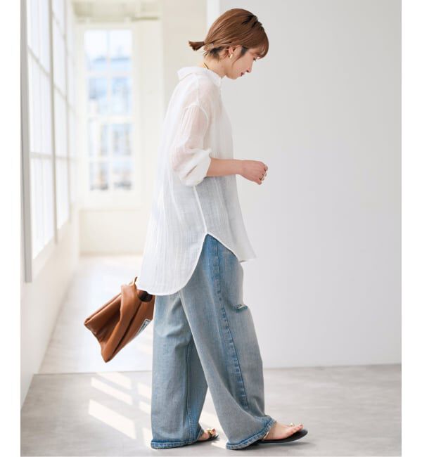 Spick and Span「クレープルーズシャツ」|シャツ・ブラウス|