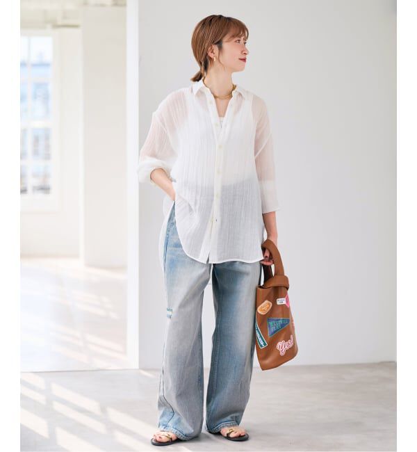 Spick and Span「クレープルーズシャツ」|シャツ・ブラウス|