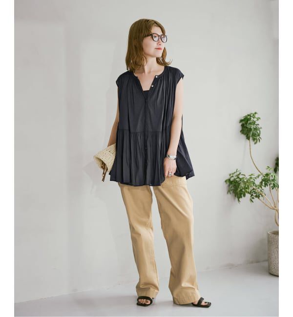Spick and Span「HYU ギャザーフレンチブラウス」|シャツ・ブラウス|