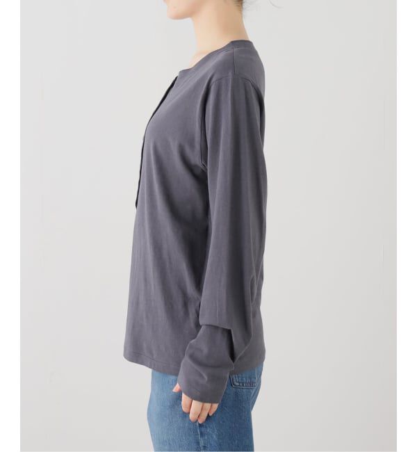 Spick and Span「リネン混ヘンリーネックTシャツ」|Tシャツ・カットソー|