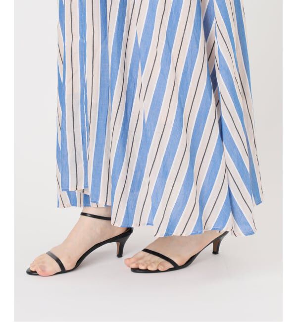 Spick and Span「《WEB限定 / 追加》ne Quittez pas Cotton Voile Stripe Waist Gather Dress」|ワンピース|