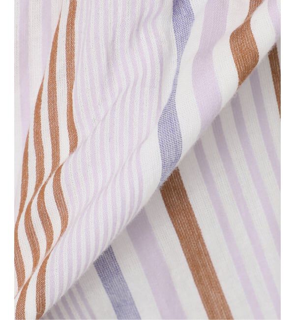 Spick and Span「《WEB限定 / 追加》ne Quittez pas Cotton Voile Stripe Waist Gather Dress」|ワンピース|