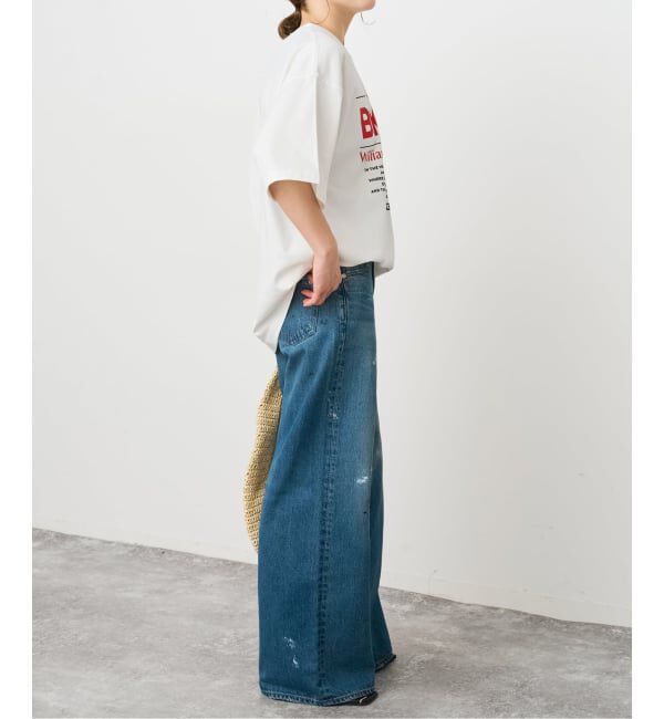 Spick and Span「《WEB限定 / 追加2》ロゴオーバーTシャツ」|Tシャツ・カットソー|