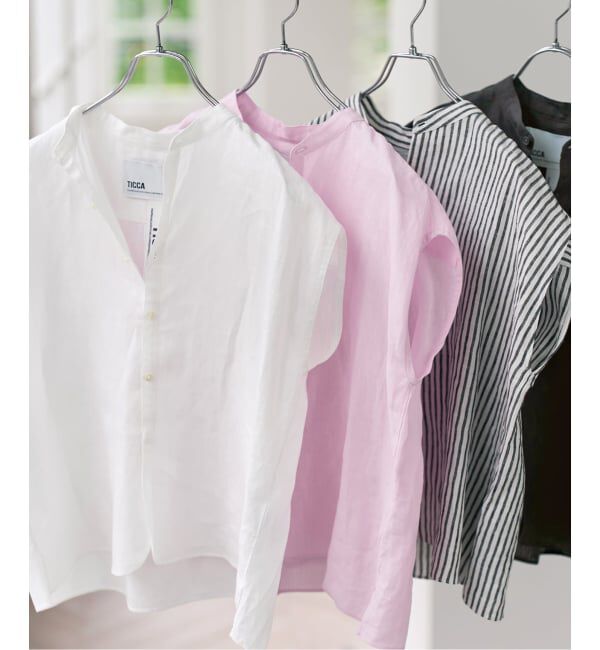Spick and Span「TICCA / ティッカ リネンフレンチシャツ」|シャツ・ブラウス|