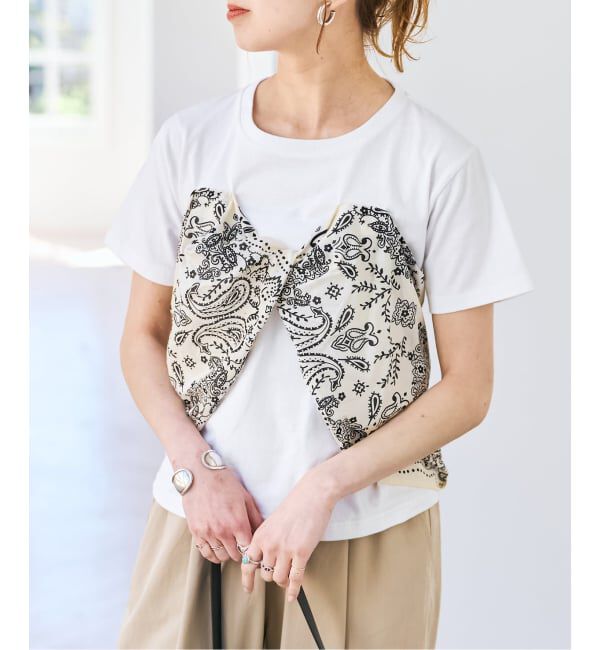Spick and Span「《追加》manipuri / マニプリ Tシャツビスチェ」|Tシャツ・カットソー|ホワイト