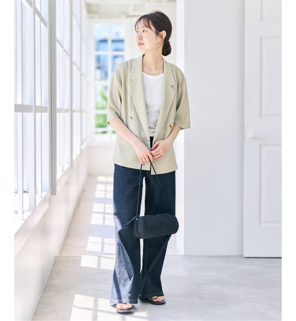Spick and Span「カラミダブルブレストショートジャケット」|テーラードジャケット|