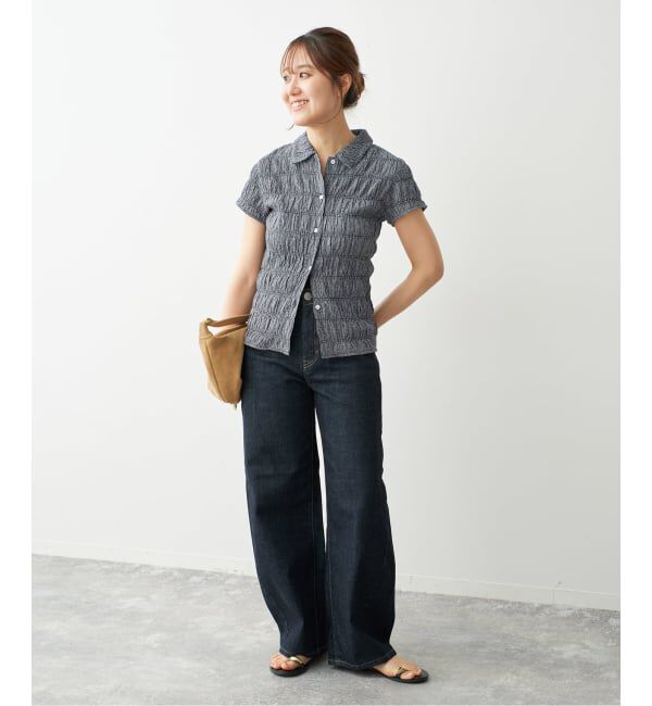 Spick and Span「シャーリングギンガムシャツ」|シャツ・ブラウス|