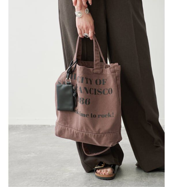 Spick and Span「《別注》CONTROL FREAK WASHED LOGOトート ミニポーチ付き」|トートバッグ|