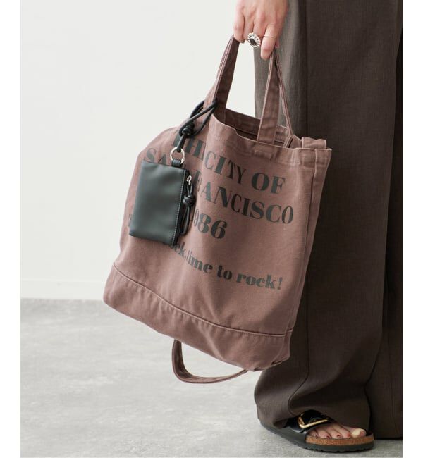 Spick and Span「《別注》CONTROL FREAK WASHED LOGOトート ミニポーチ付き」|トートバッグ|