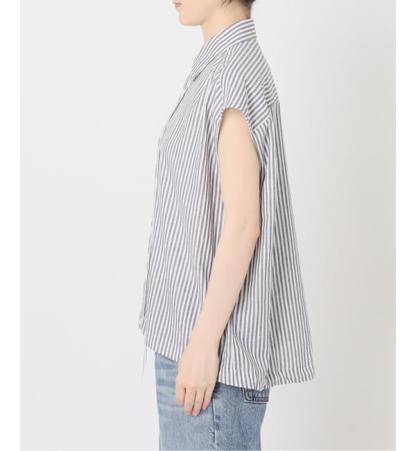 Spick and Span「ストライプフレンチヘムギャザーシャツ」|シャツ・ブラウス|