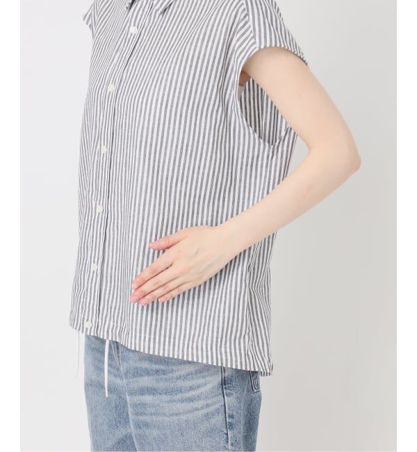 Spick and Span「ストライプフレンチヘムギャザーシャツ」|シャツ・ブラウス|