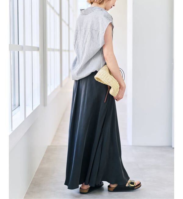 Spick and Span「ストライプフレンチヘムギャザーシャツ」|シャツ・ブラウス|