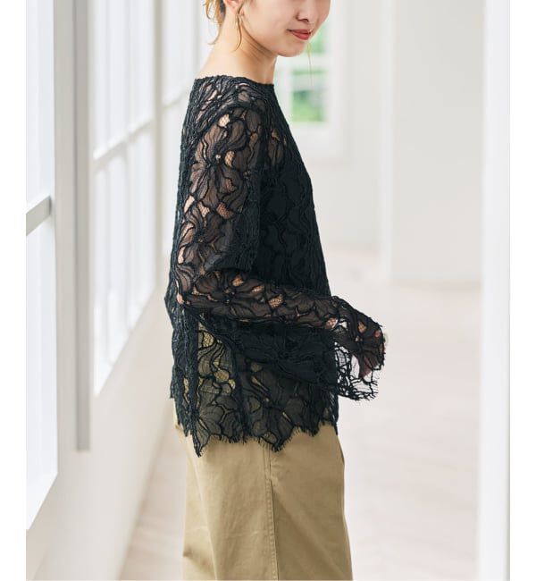 Spick and Span「《新色有り / 追加》モールレースブラウス」|シャツ・ブラウス|