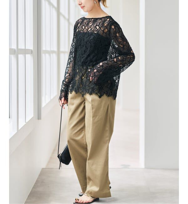 Spick and Span「《新色有り / 追加》モールレースブラウス」|シャツ・ブラウス|