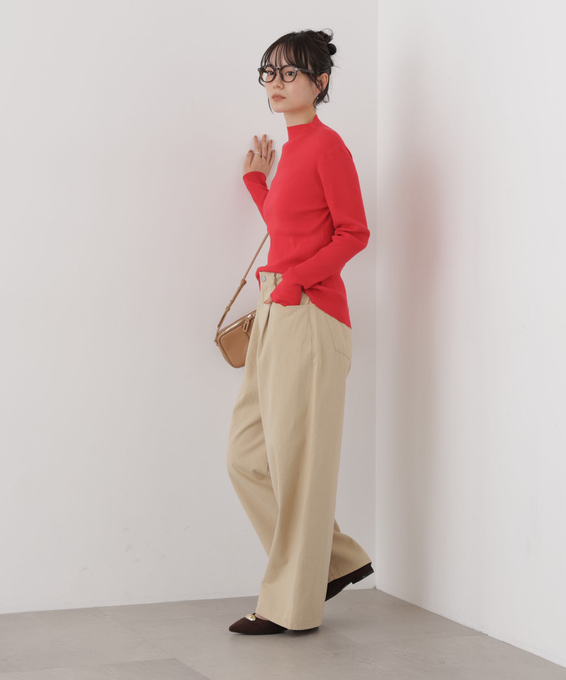 NANO universe「ハイネックリブニットトップス」|ニット・セーター|