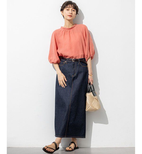 23区「【洗える】LIBECOリネン ボリュームスリーブ ブラウス」|シャツ・ブラウス|