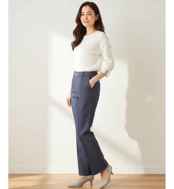 ANY SIS「褒めらレディストレッチ セミフレア テーパードパンツ」|その他|