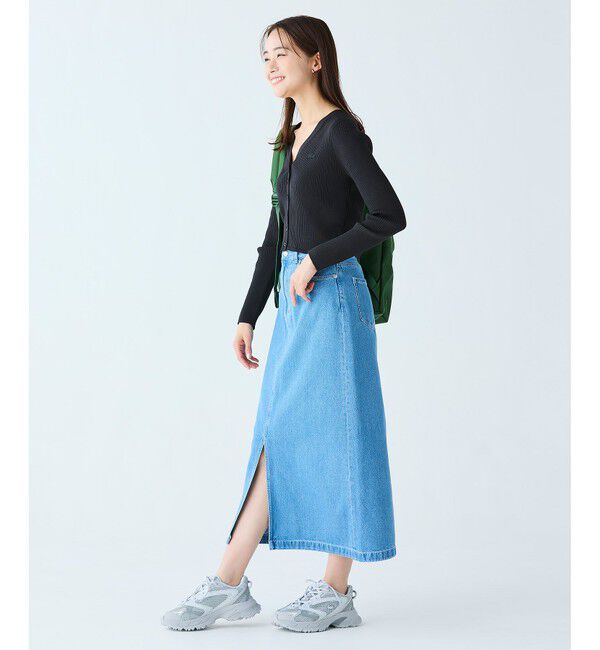 LACOSTE「プレーンデニムマキシ丈スカート」|スカート|